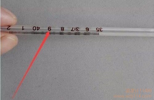 水银温度计刻度展示